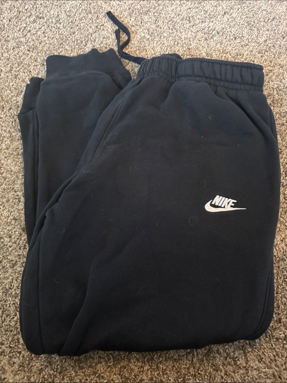 Nike Black Sweatpants with White Swoosh